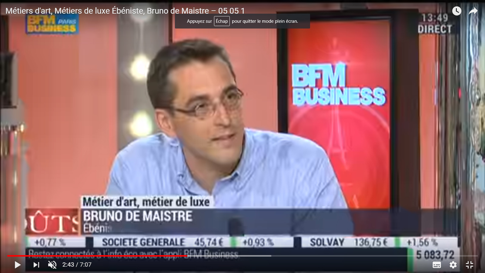 BFM ébeniste métier d'art et du luxe